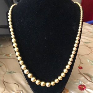 Vintage Napier Graduated Gold Ball Necklace